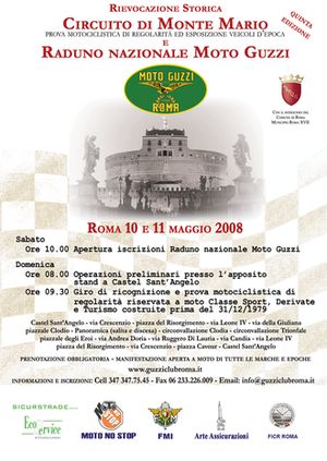 Raduno nazionale Moto Guzzi Roma e Rievocazione Storica Circuito di Monte Mario